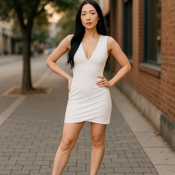 Lulus Cocktail Hours Ivory Wrap Dress - Picture 1 of 4